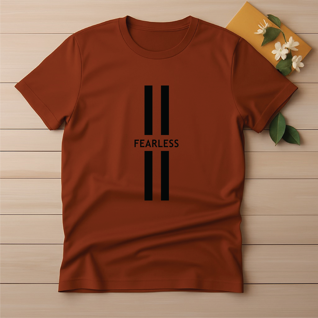 Half Sleeve t-shirt print Fearless