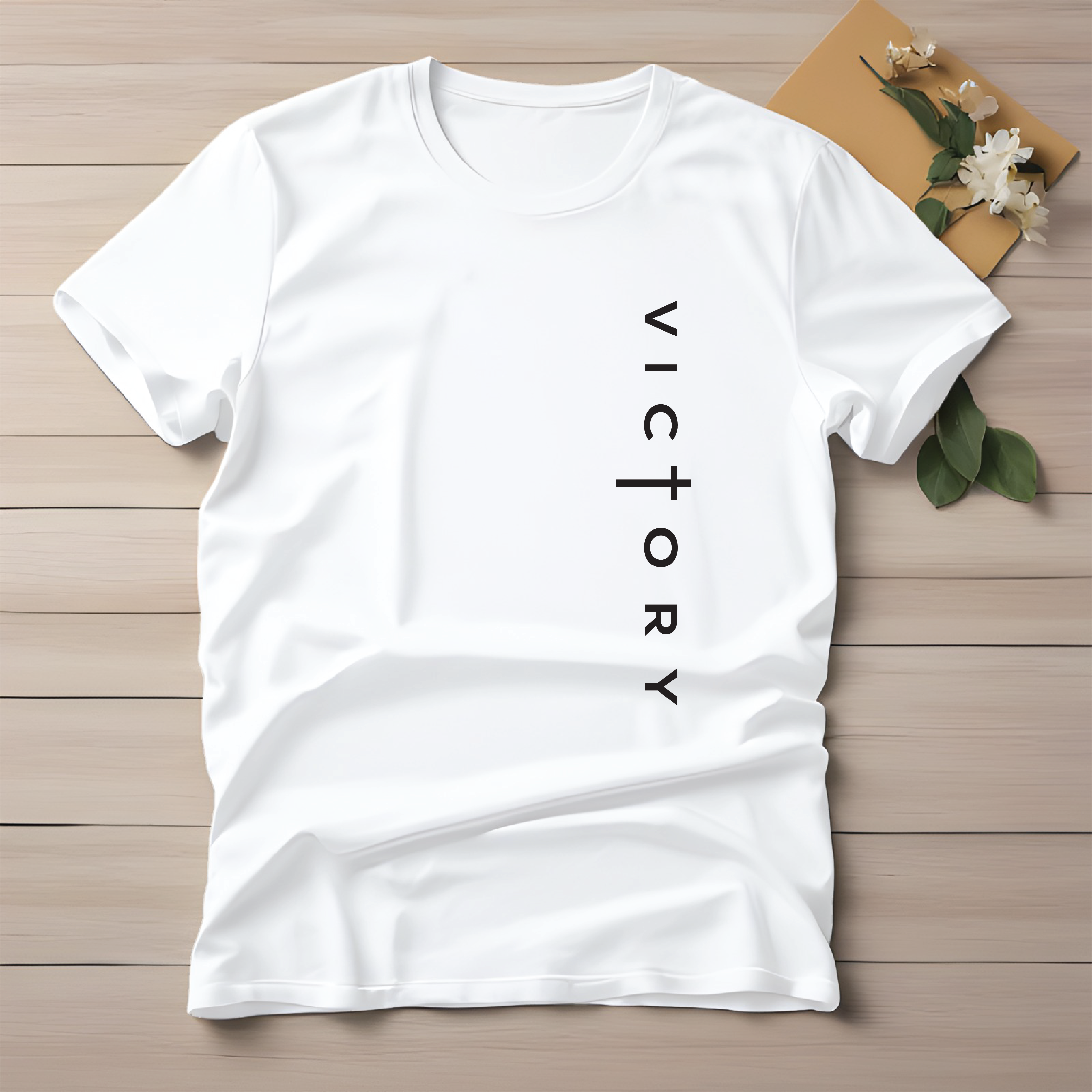 Half Sleeve t-shirt print VICTORY