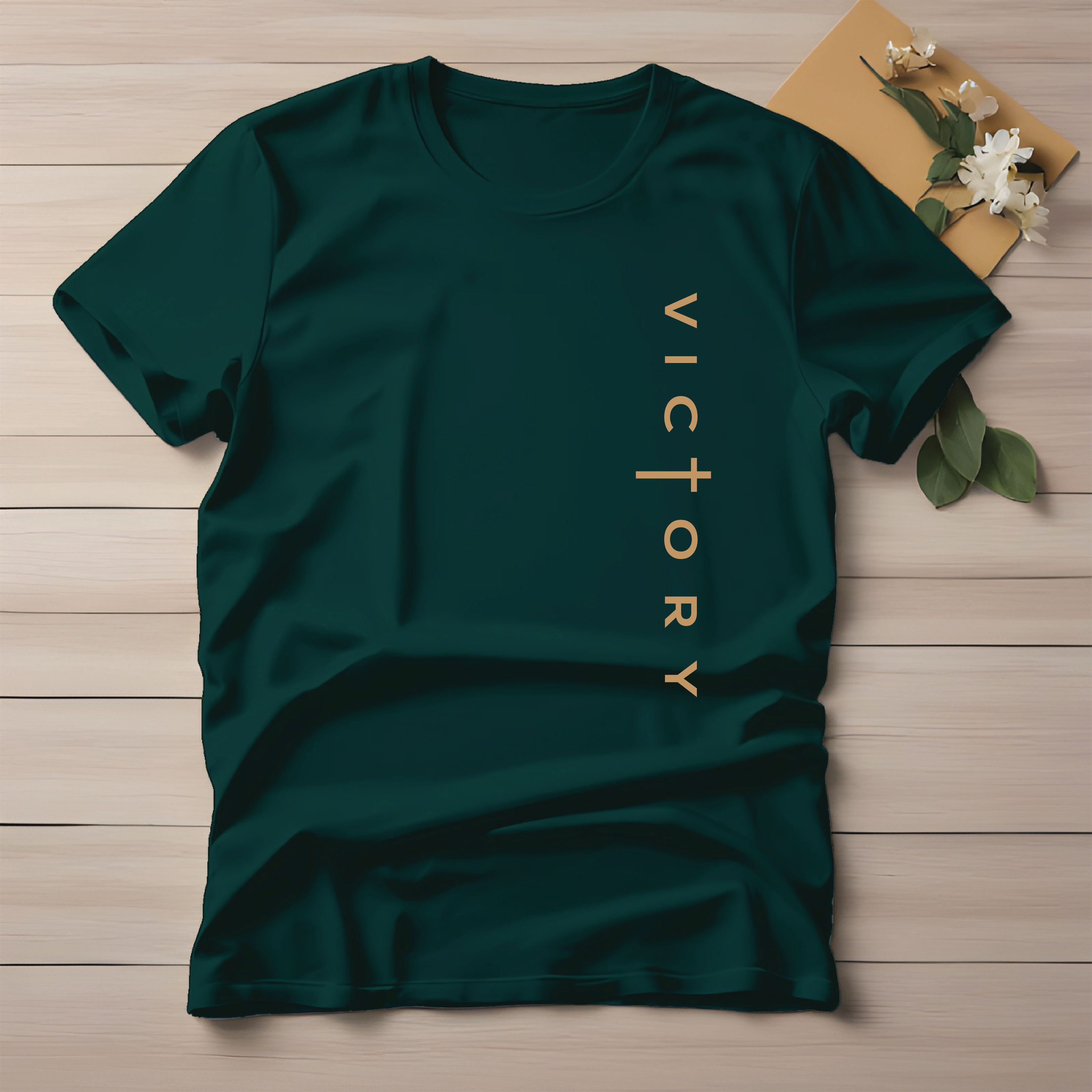 Half Sleeve t-shirt print VICTORY