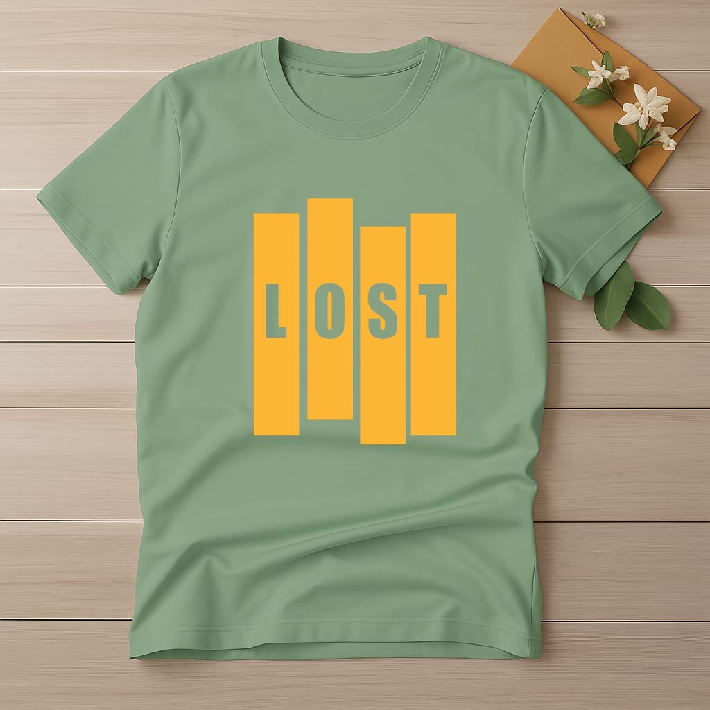 Half Sleeve t-shirt print LOST